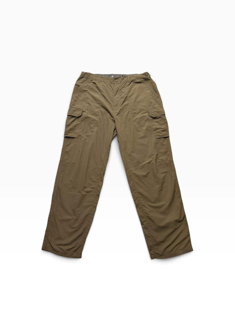 REI Cargo Hiking Pants Size XL 34L Olive Green Nylon Outdoors
